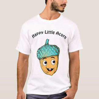 "ハッピー・リトル・エイコーン" スマイリングどんぐりの森の友達 Tシャツ