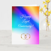 ハッピー・リーガル・アニバーサリー　折りたたみ式グリーティングカード カード (黄色い花)