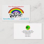 ハッピー·レインカラフルボー·チルドレンズ·ベイビシッター 名刺 (正面/裏面)