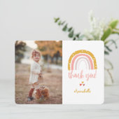 ハッピー・レインボー・サンキュー写真 招待状 (スタンド正面)