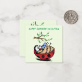 ハッピー レディバグ サマー カード (正面/裏面インサイチュ)