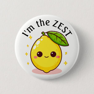 ハッピー・レモン I'm The Zest パーソナライズデザイン 缶バッジ