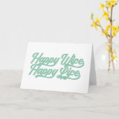 ハッピー・ワイフ・ハッピー・ライフ 母の日 | グリーティングカード (黄色い花)