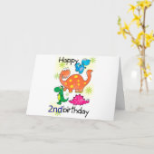 ハッピー***第2***誕生日 カード (黄色い花)