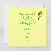 ハッピー___誕生日-名前をカスタムする/日付パーティー 招待状 (裏面)