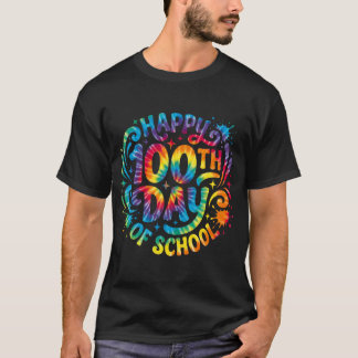ハッピー 100日目 学校 タイ・ダイ 100日経って賢くなった Tシャツ