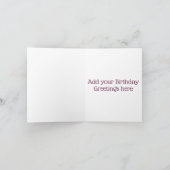 ハッピー（4位）誕生日 – トライバルキツネ カード (内部)