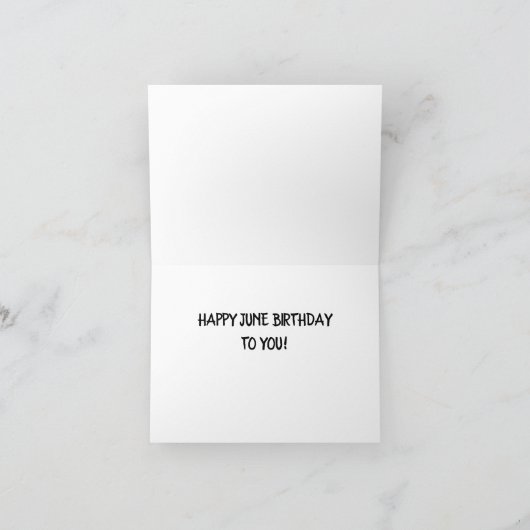 ハッピー**6月誕生日** カード (内部)