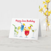 ハッピー****6月****誕生日 カード (黄色い花)