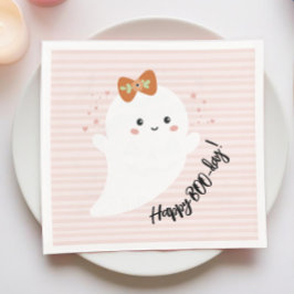 ハッピー BOO デー ゴースト バースデー スタンダードカクテルナプキン