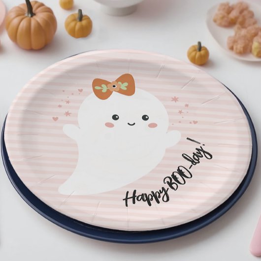 ハッピー BOO デー ハロウィン 誕生日 ペーパープレート