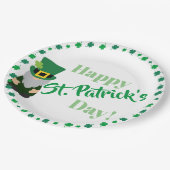 ハッピー·St patricks day·シャムロック ペーパープレート (アングル)