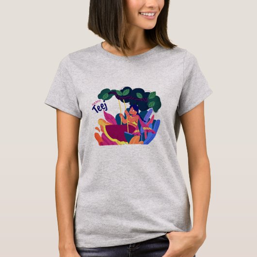 ハッピー Tee レディースTシャツ Tシャツ (正面)