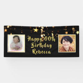 ハッピーANY誕生日 |星 |その後と今の写真 横断幕