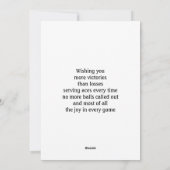 ハッピーBデイカラフルピックボールパドル💚❤️ 💛💙 シーズンカード (裏面)