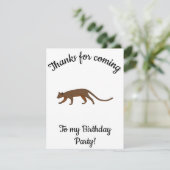 ハッピーBデイフォッサマダガスカル動物 サンキューカード (スタンド正面)
