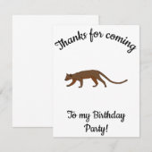 ハッピーBデイフォッサマダガスカル動物 サンキューカード (正面/裏面)