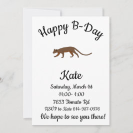 ハッピーBデイフォッサマダガスカル動物 招待状