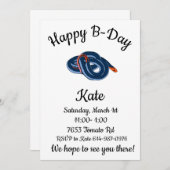 ハッピーBデイブルーロンググランド珊瑚ヘビ 招待状 (正面/裏面)