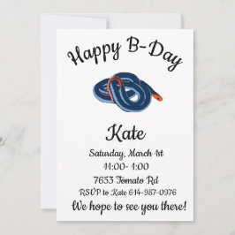 ハッピーBデイブルーロンググランド珊瑚ヘビ 招待状