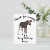 ハッピーBデイベビーオカピアニマル サンキューカード (スタンド正面)