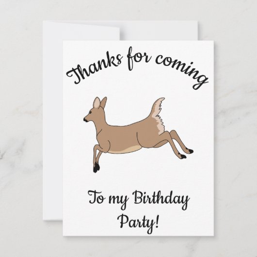 ハッピーBデイリープライングディアアニマル サンキューカード (正面)