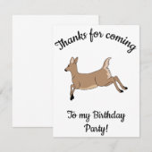 ハッピーBデイリープライングディアアニマル サンキューカード (正面/裏面)