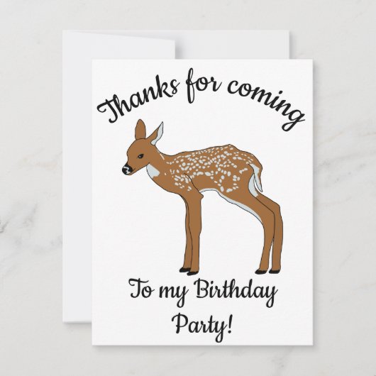 ハッピーBデイ子豚の動物 サンキューカード (正面)