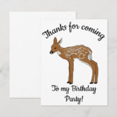 ハッピーBデイ子豚の動物 サンキューカード (正面/裏面)