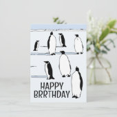 ハッピーBRRthdayペンギンウィンター誕生日 クール カード (スタンド正面)
