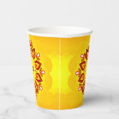 ハッピーDiwali年を黄色に追加 紙コップ (右)