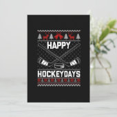 ハッピーHockeydaysおもしろいクリスマスアイスホッケープレーヤー シーズンカード (スタンド正面)