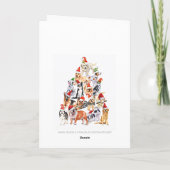 ハッピーHOWLidays Dog Lover Christmas Tree Dogs カード (裏面)