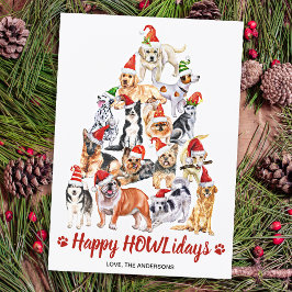 ハッピーHOWLidays Dog Lover Christmas Tree Dogs シーズンカード