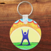 ハッピーHumanLight.jpg キーホルダー (正面)