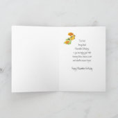 ハッピーNovemberBirthdayユーモアのガーデンバードアート シーズンカード (内部)