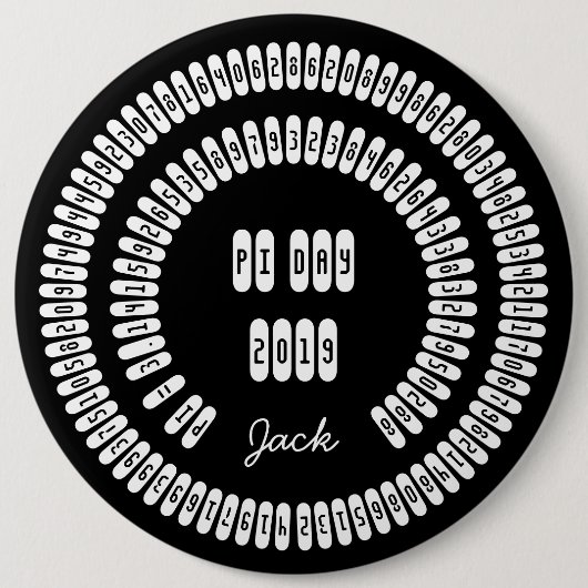 ハッピーPi日2019数値算数3.14桁 缶バッジ (正面)