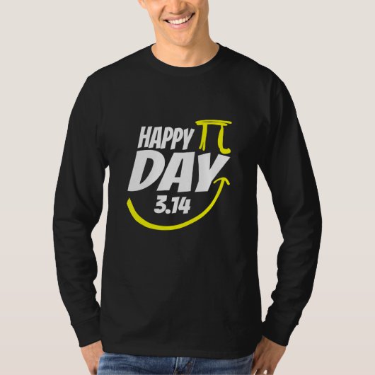 ハッピーPi日3 14数学おもしろいギーク学生先生 Tシャツ (正面)