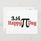 ハッピーPi日3.14～3月14日 ポストカード (正面/裏面)