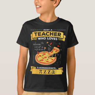 ハッピーPi日Math先生学生ピザラバーパイ Tシャツ