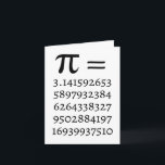 ハッピーPi日Math Lover Greeting Card カード<br><div class="desc">piの記号とpiの最初の50桁を前面に付けたPiの日のグリーティングカード。内部はハッピーパイの日を言う！計算が常に正確で、π記号が付いていることを確認する。数学おもしろい愛好家のためのpi day （3月14日）カード！</div>