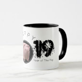 ハッピーPIg年大型2019オリジナル3D 2トーンMag 2 マグカップ (正面右)