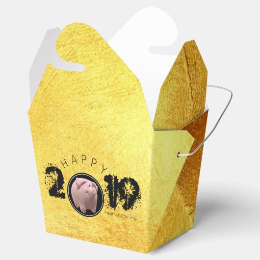 ハッピーPIg年2019オリジナル3D金ゴールド優先ボックスTO2 フェイバーボックス (オープン)