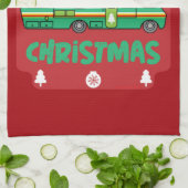 ハッピーRVモーターホムクリスマス キッチンタオル (折り畳み)