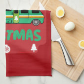 ハッピーRVモーターホムクリスマス キッチンタオル (四つ折り)