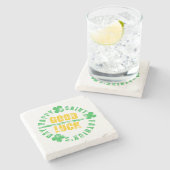 ハッピーSaint patricks dayグッドラック ストーンコースター (横)