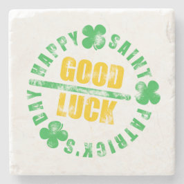 ハッピーSaint patricks dayグッドラック ストーンコースター