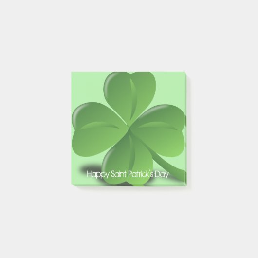 ハッピーSaint patricks dayグリーンシャムロック ポストイット (正面)