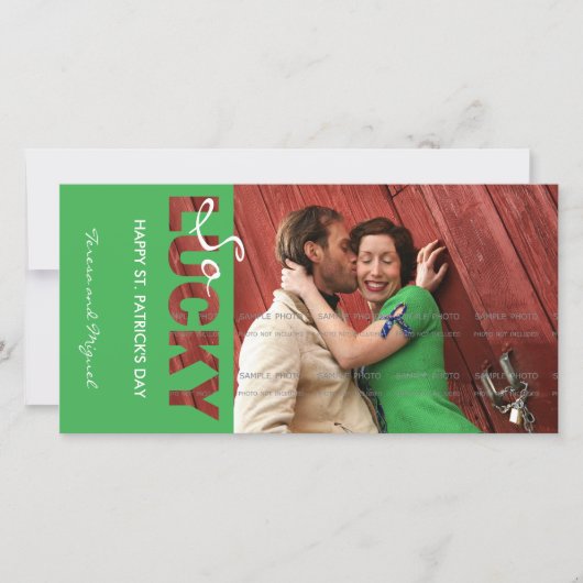 ハッピーSaint patricks dayグリーンソラッキー切り出し (正面)