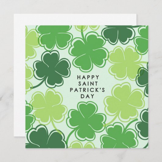 ハッピーSaint patricks day 招待状 (正面/裏面)
